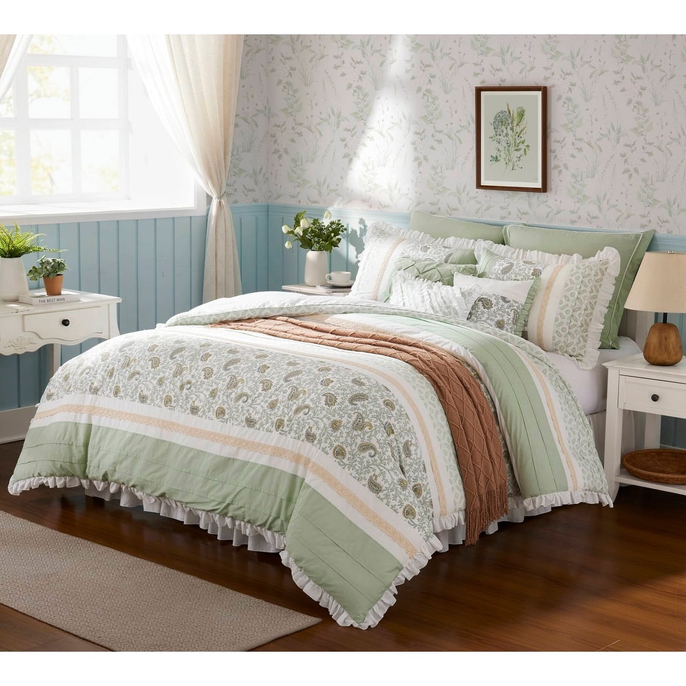Madison Park Vanessa 9 Piece Cotton Percale Comforter Set