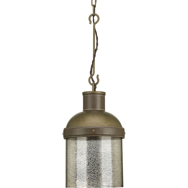 POINT DUME® Rockdance Collection Aged Brass Pendant - 9.5 in x 9.5 in x 17.5 in - 9.5 in x 9.5 in x 17.5 in