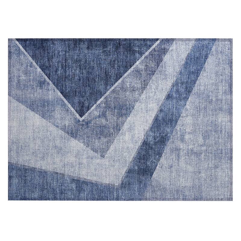 Machine Washable Indoor/ Outdoor Chantille Modern Geometric Rug