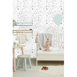 Hand Painted Moons Peel and Stick Wallpaper - Bed Bath & Beyond - 32616703