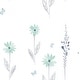preview thumbnail 3 of 1, Seabrook Designs Day Dreamers Daisy Field Unpasted Wallpaper 20.5 in. W x 33 ft. L - Teal and Gray