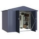 preview thumbnail 35 of 34, VEIKOUS Outdoor Metal Storage Shed with Lockable Door and Air Vents for Garden