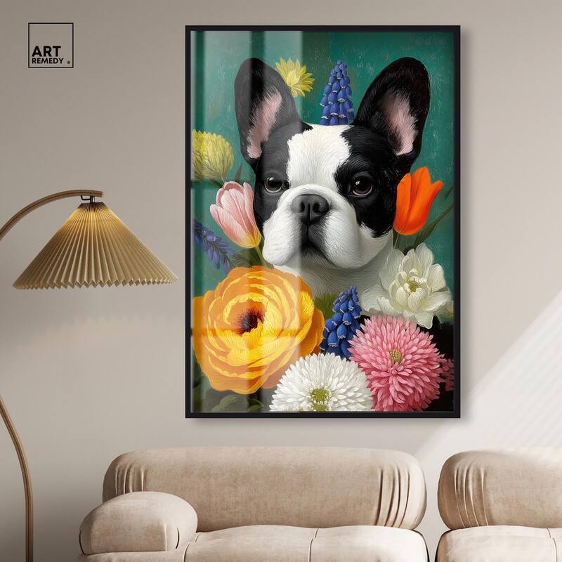 Secret Garden Frenchie Shadowbox by Art Remedy