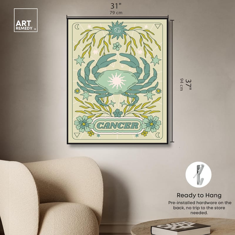 Cancer Stars Card Canvas by Art Remedy