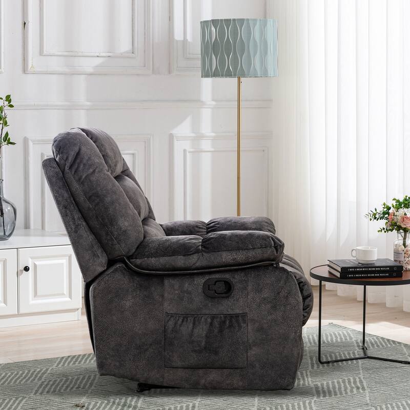 Massage and Manual Recliner Chair with Convenient pocket