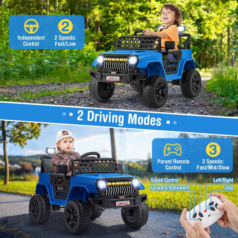Gymax 12V Kids Ride on Truck Car Battery Powered Toddler Electric - See Details