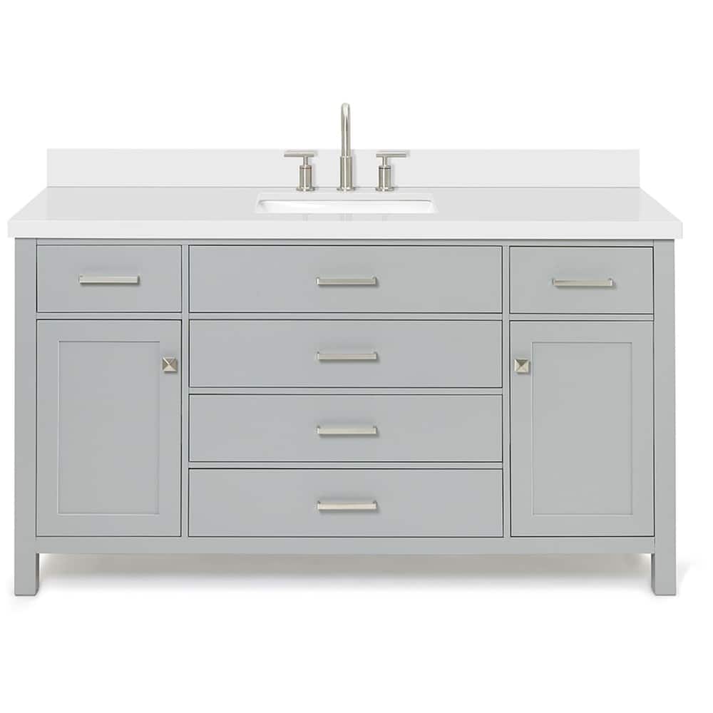 Ariel H061SWQRVO Bristol 61" Free Standing Single Rectangular Basin