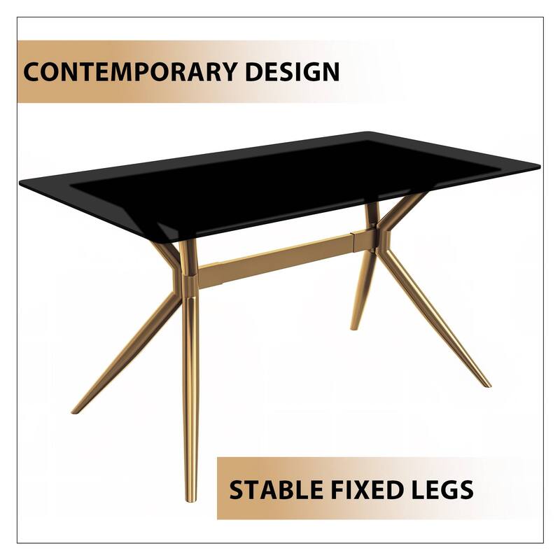 Elega Rectangular Dining Table with Sintered Stone/Glass Top