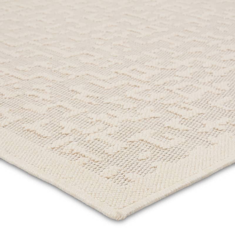 Axiom Indoor/Outdoor Abstract Cream Area Rug