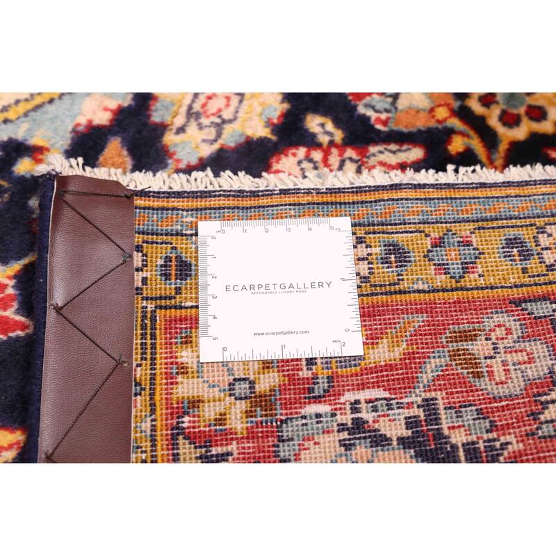 ECARPETGALLERY Hand-knotted Kayseri Dark Navy Wool Rug - 4'4 x 6'9