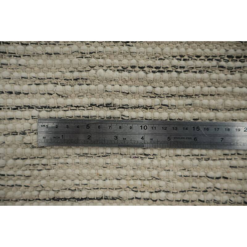 Hand Knotted Oriental 100% Wool Carpet Modern Geometric Beige & Ivories Modern Gotti Design Area Rug - 3' 7'' X 2' 2''