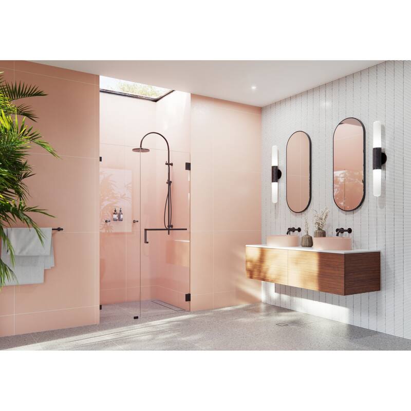 Glass Warehouse TBWH-53 Umbra 78" High x 53" Wide Hinged Frameless