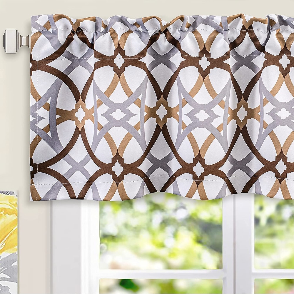 Jarvenpaa Geo Trellis Pattern Window Valance - 52 x 18