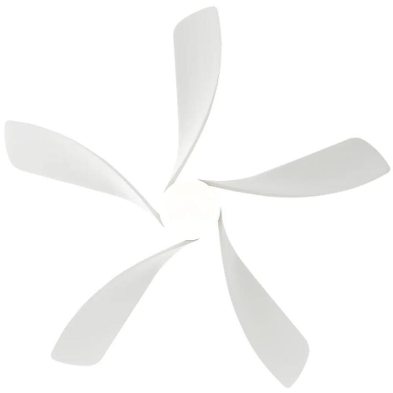 52 Inch Flush Mount Smart Ceiling Fan with Light, APP and Remote Control, Low Profile - 52 inch