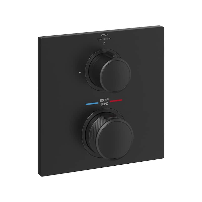 Grohe 29 178 1 Allure New Two Function Thermostatic Valve Trim Only - Matte Black