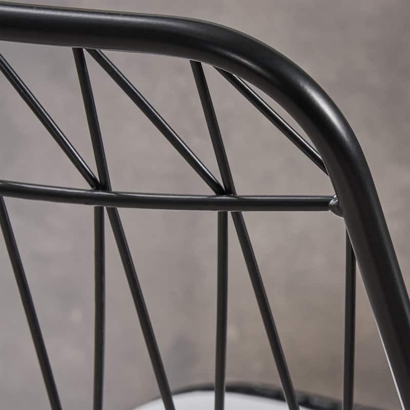 Niez Outdoor Wire Counter Stools (Set of 4) by Christopher Knight Home - N/A