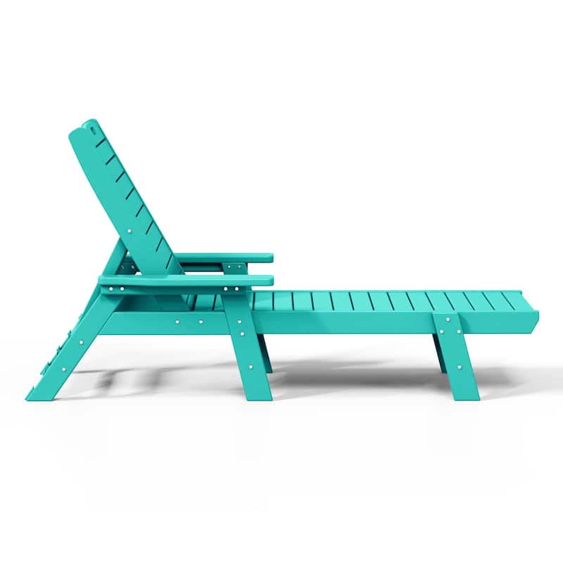 Laguna Hdpe All Weather Outdoor Patio Pool Reclining Chaise Lounge (Set Of 2)