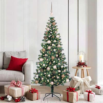 vidaXL Artificial Christmas Tree Green 70.9" PVC