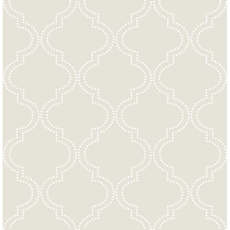 NuWallpaper Taupe Quatrefoil Peel & Stick Wallpaper - 216in x 20.5in x 0.025in