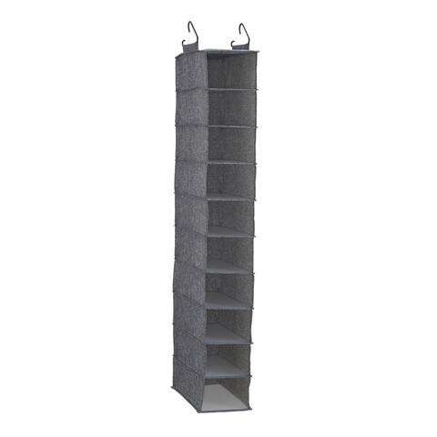 10-Shelf Hanging Closet Organizer - 12.0"L x 8.0"W x 48.0"H