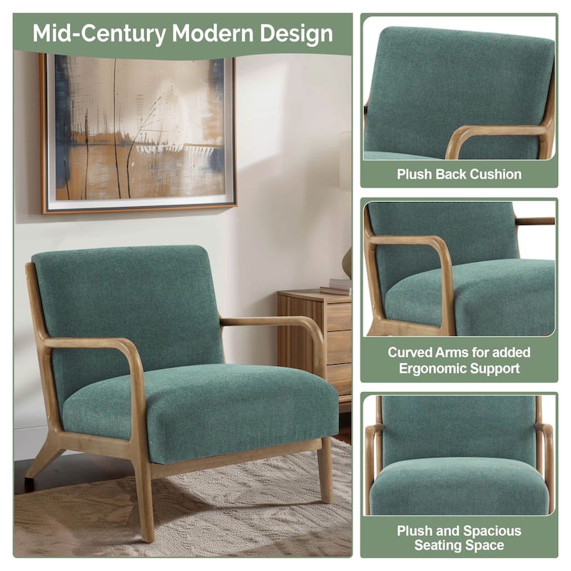 INK IVY Novak Mid Century Modern Accent Armchair