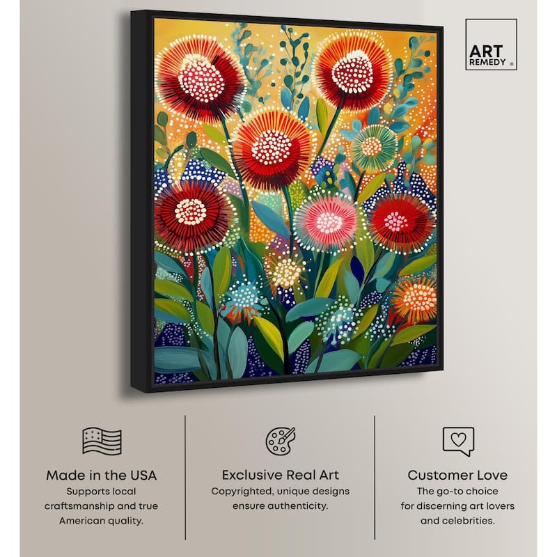 Vivid Flora I Canvas by Art Remedy