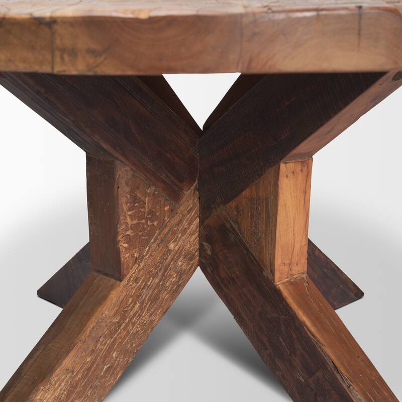 Heidi Reclaimed Brown Wooden Coffee Table - 39.5L x 39.5W x 18.5H