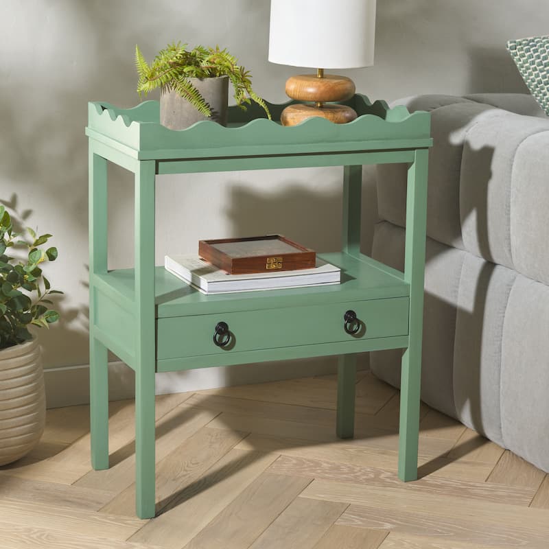 SAFAVIEH Home Darlyn Rectangle Accent Table - 24"W x 13"D x 30"H - Sage