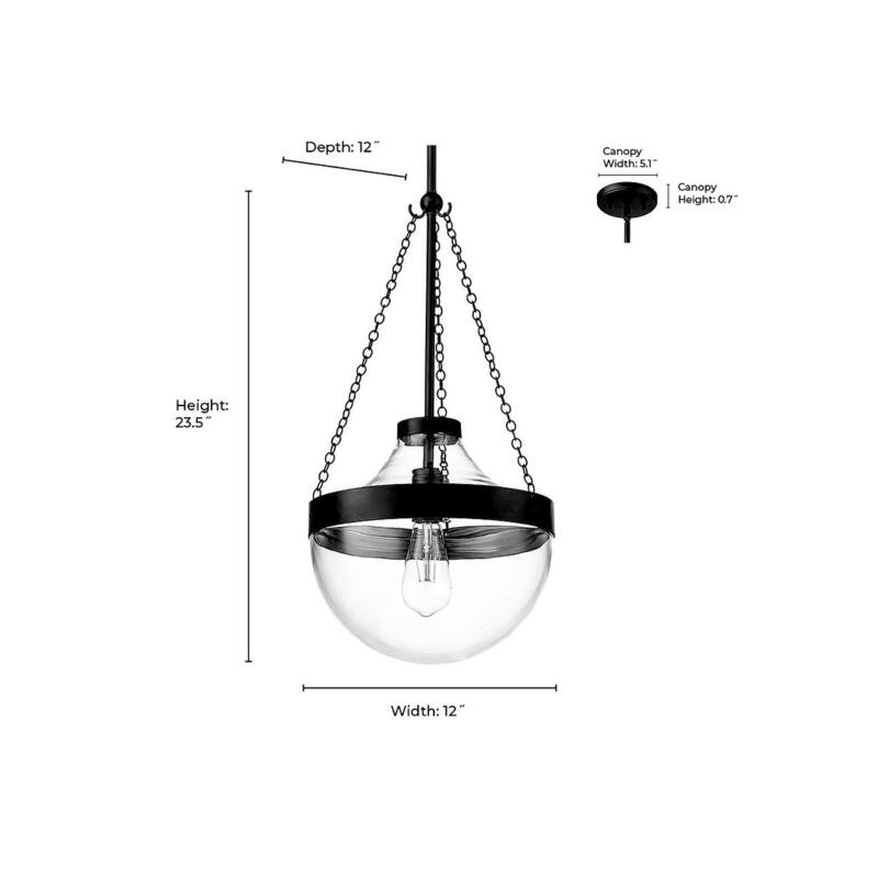Millennium Lighting 20101 Clarra 12" Wide Pendant