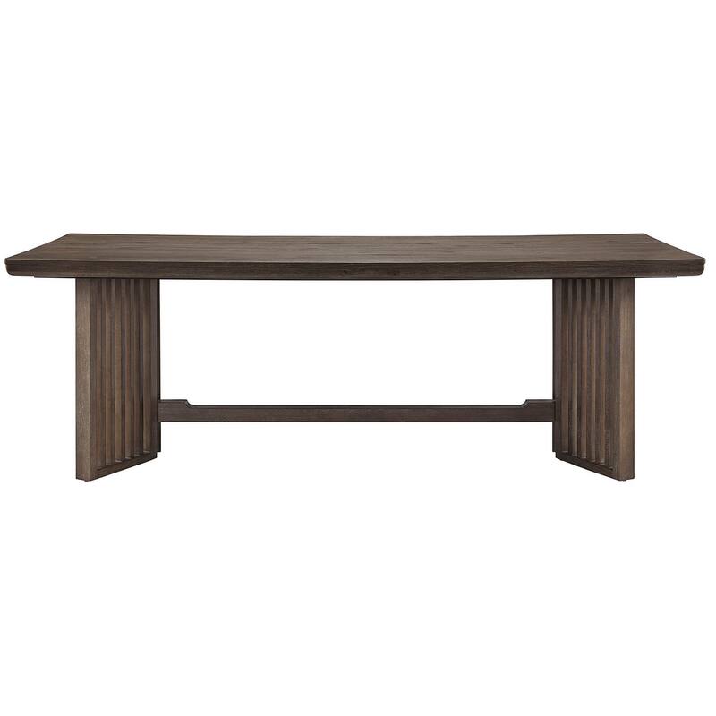 Magnussen Home Kavanaugh Weathered Kona Brown Trestle Dining Table - 40''W x 90''D x 30''H