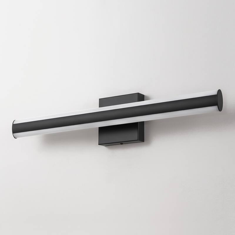 2-Light Modern Black Linear LED Bathroom Vanity Light - 23.8 in. W x 4.3 in. H x 3.3 in. D