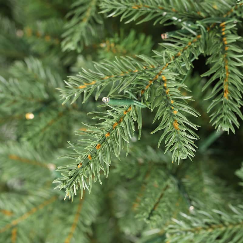 Glitzhome 11ft Pre-Lit Realistic Green Full Fir Artificial Christmas Tree with 3200 Lights & Foot Pedal