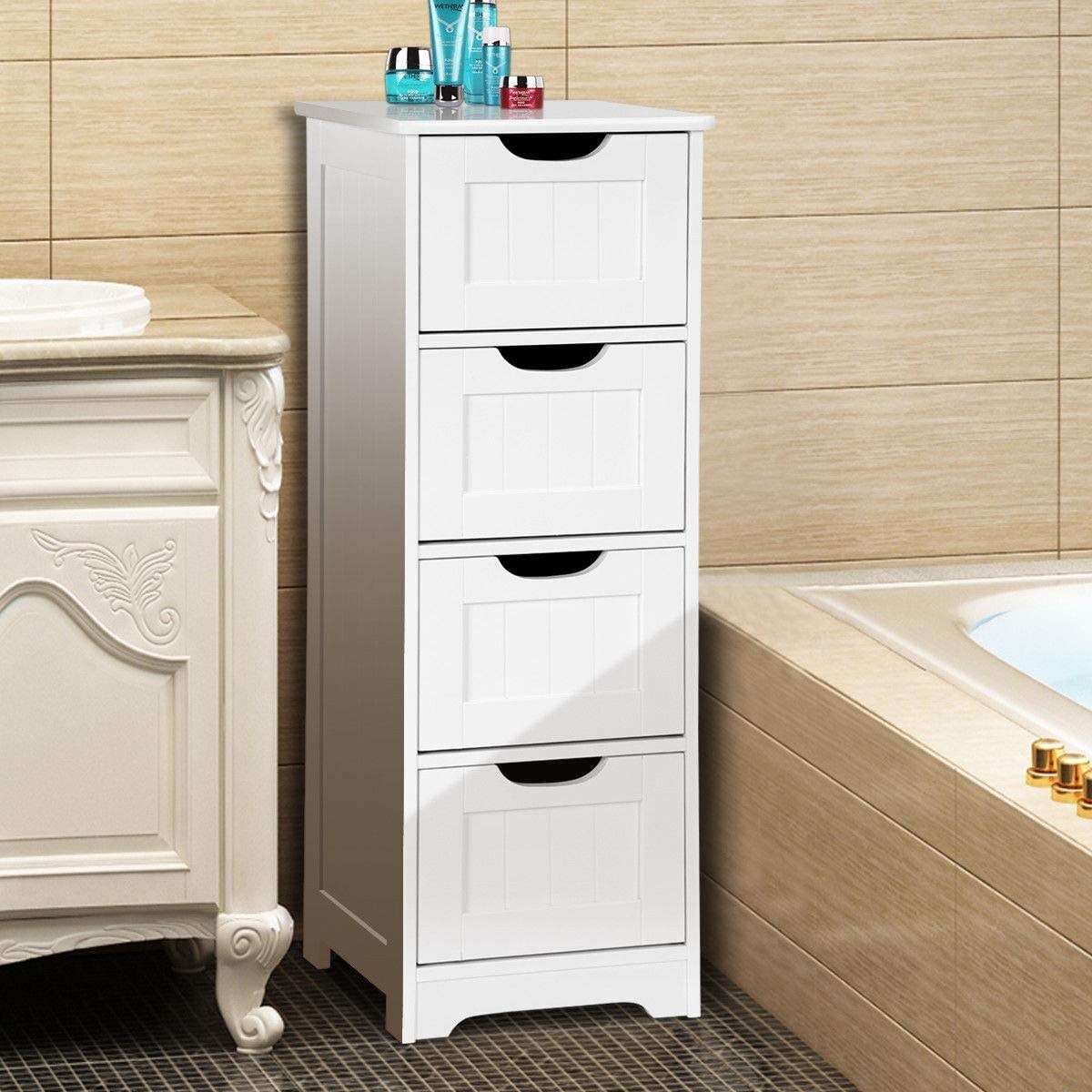Shop Kanstar 32 Floor Cabinet Wooden Storage Cabinet Home Office