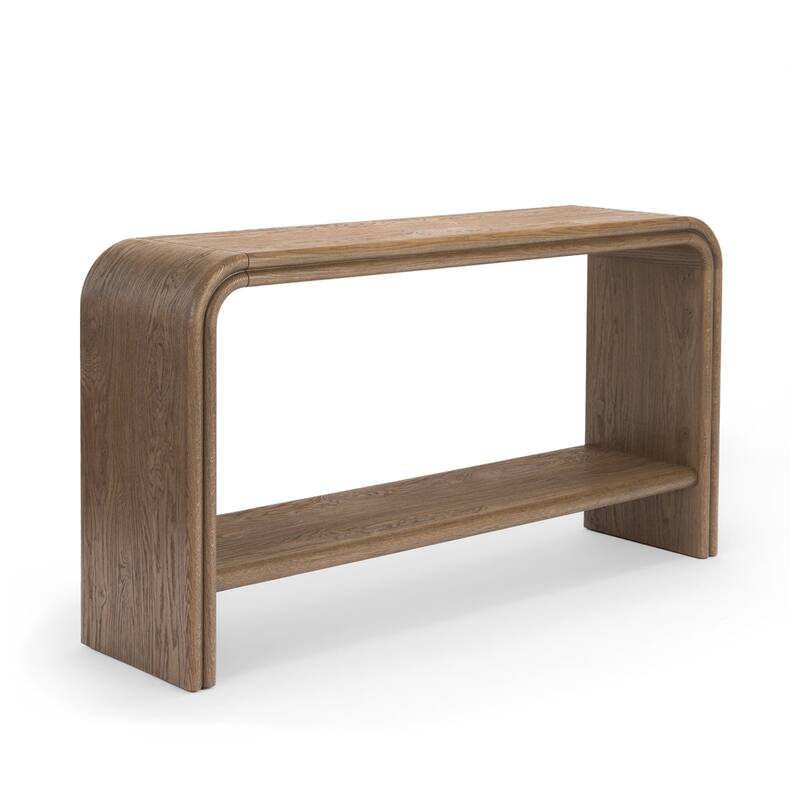 Studio London Clara Console Table Mid-Century Modern Oak Console Weathered Oak