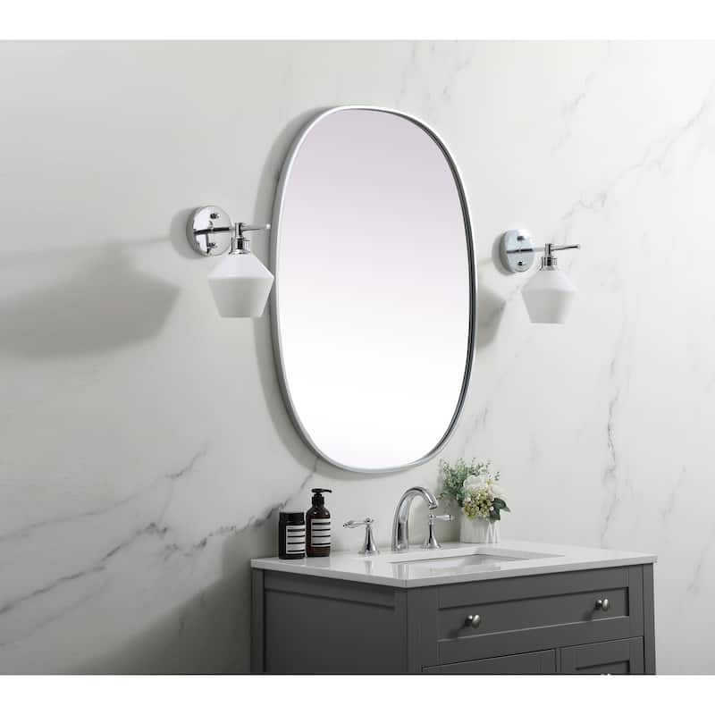 Elegant Lighting MR2B2736 Brynn 27" W x 36" H Modern Oval Bathroom