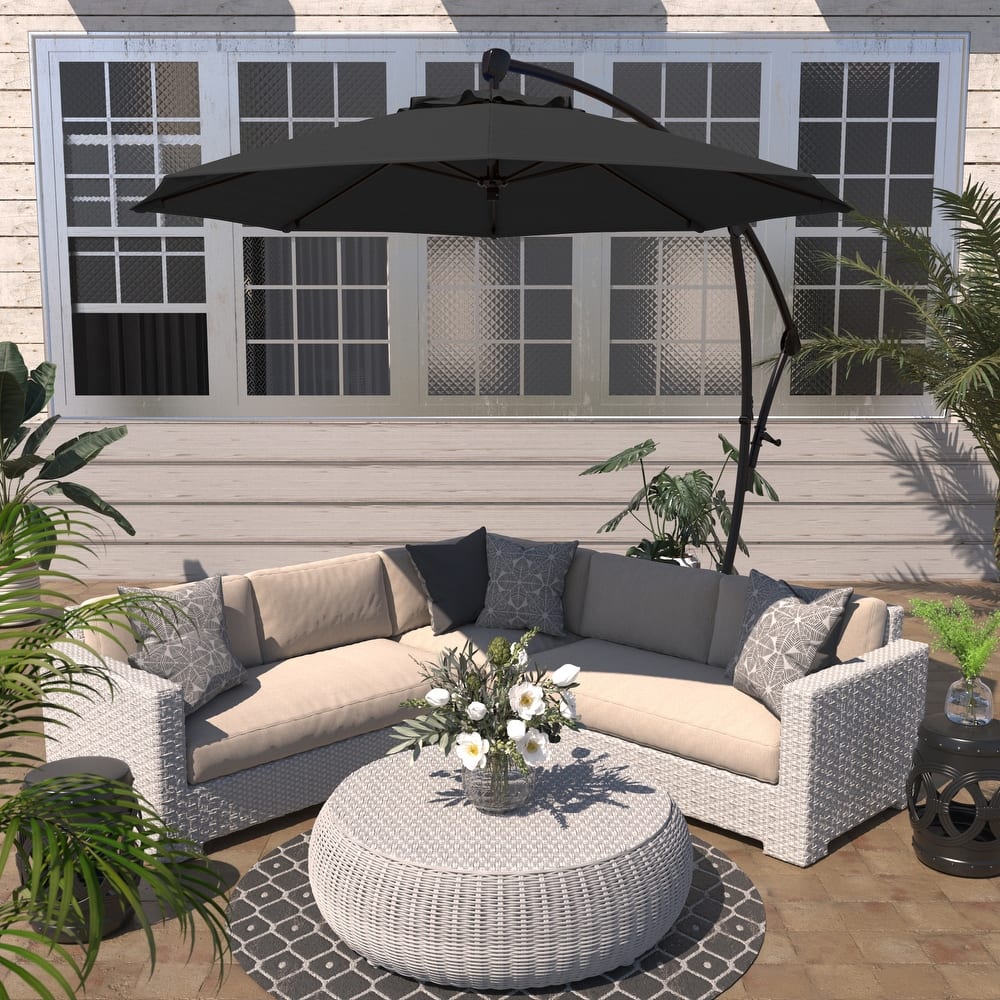 Okracoke 9ft Rotating Aluminum Umbrella by Havenside Home