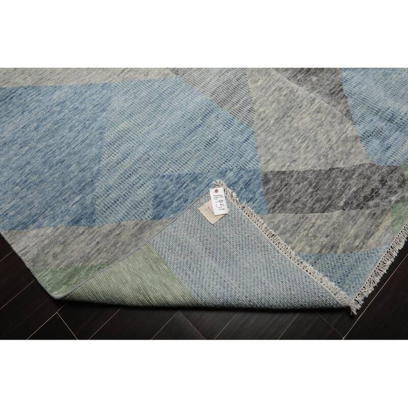 Hand Knotted Gray Tibetan Wool Modern &Contemporary Oriental Area Rug - 9' x 12'