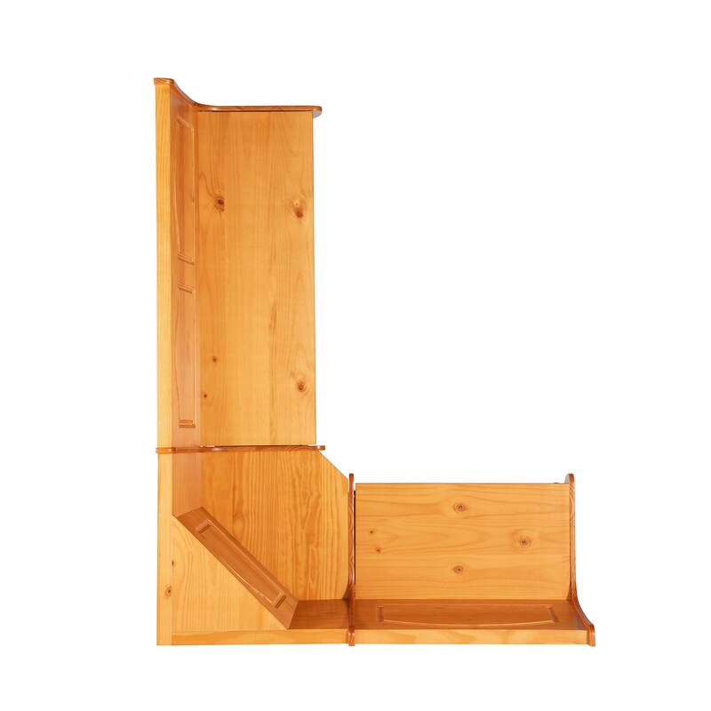 Linon Riki Corner Unit Light Brown