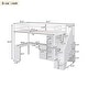 preview thumbnail 5 of 14, Twin Size Loft Bed with L-Shaped Desk and 3 Drawers, Guardrail Bed with Cabinet & Storage Staircase