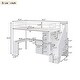 preview thumbnail 4 of 13, White Twin Size Loft Bed with 4 Drawers and L-Shaped Desk, Pine Wood Twin Bed Frame with Cabinet and Storage Staircase