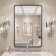 preview thumbnail 29 of 141, Apmir Metal Frame Tempered Glass Bathroom Vanity Mirror for Wall, Cloakroom, Bedroom