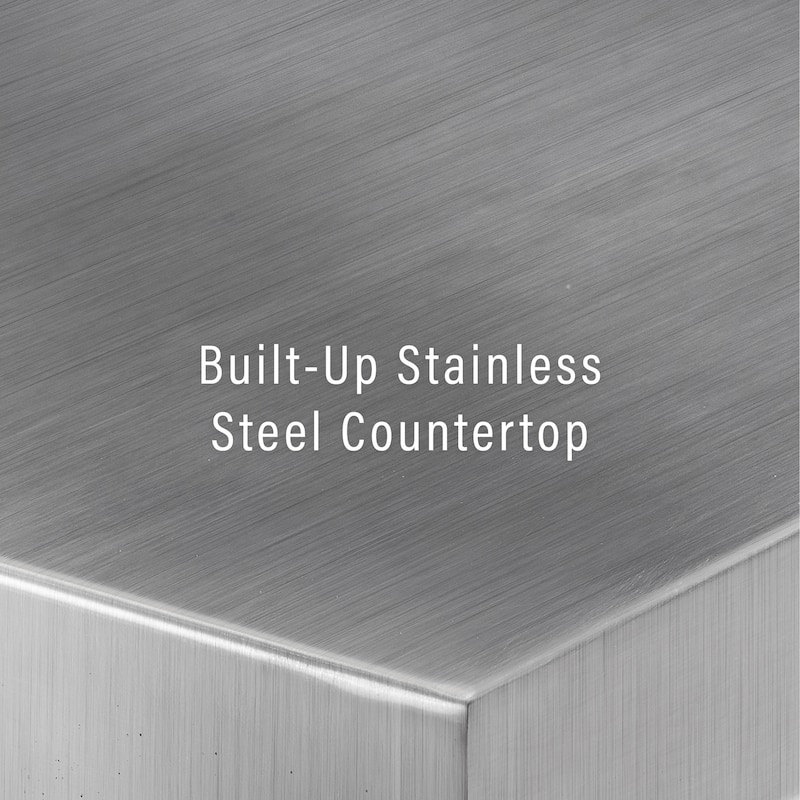 Crosley Silvia Stainless Steel Top Island W/Uph Saddle Stools - 47"d x 46"w x 36.5"h