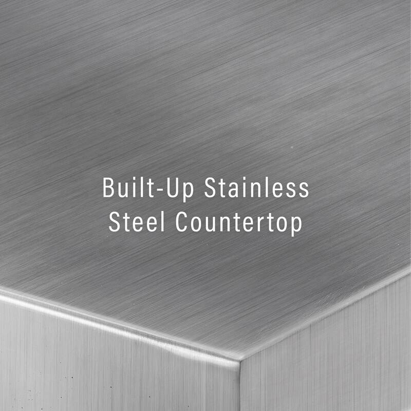 Crosley Silvia Stainless Steel Top Kitchen Island W/X-Back Stools - 57"d x 46"w x 41"h