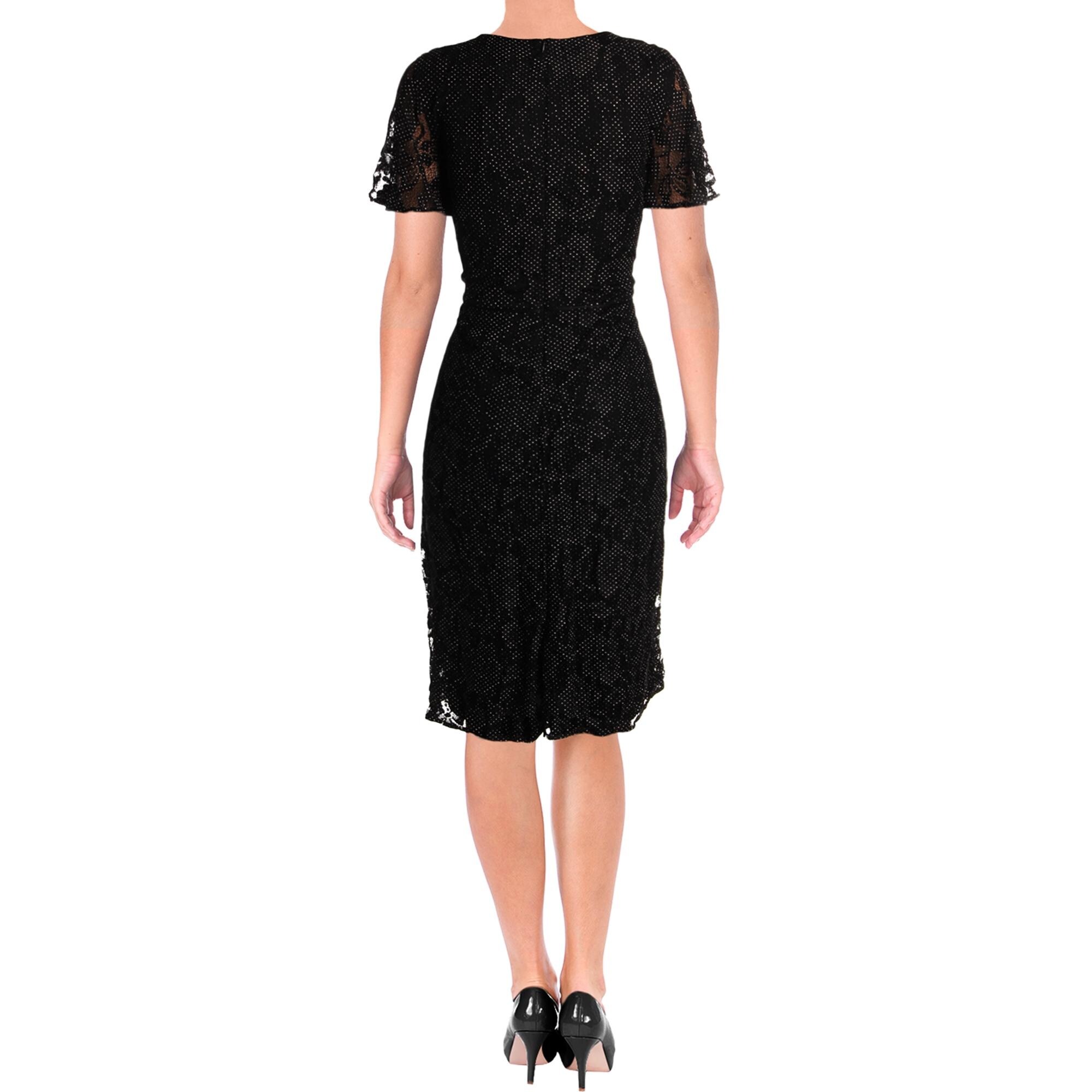 ralph lauren black lace dress
