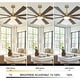preview thumbnail 10 of 18, Vaczon 72" Modern Brass Plywood Large Smart Ceiling Fan with Dimmable LED Light and Remote - 72" - Remote & App Control