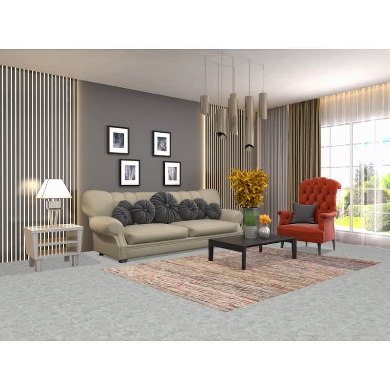 Contemporary Gabbeh Kashkoli Wool Area Rug Hand-knotted Bedroom Carpet - 5'3" x 7'7"