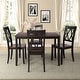preview thumbnail 5 of 37, Roomfitters 5-Piece Dining Table Set, Rectangular Wood Kitchen Table and 4 X-back Chairs, Transitional Style