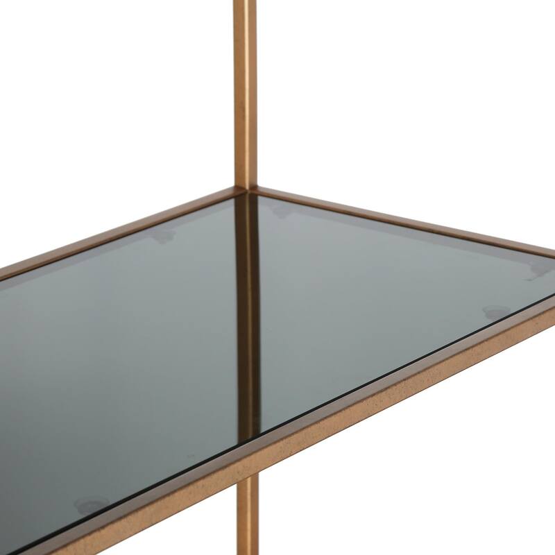 Delcey Mid-century Modern Bookshelves 4-door Display Cabinet with Bookcase Glass Kitchen Hutch - L 59 in * W 16.5 in * H 82.5 in