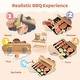 preview thumbnail 5 of 8, Gymax Wooden Barbecue Grill Playset w/ Play Food Grilling Tools &