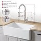 preview thumbnail 14 of 15, 36-Inch Fireclay Farmhouse Kitchen Sink - Contemporary European Design